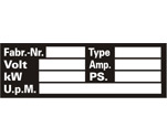 Type and inventory signs