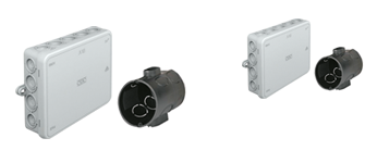 Flush-mounted boxes and junction boxes
