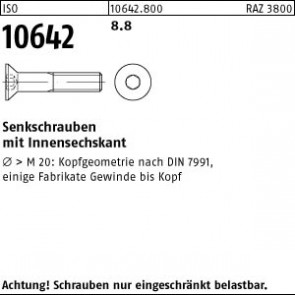 ISO10642 Senkschrauben 08.8 M 10 x 110 
