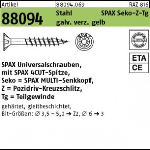 ABC-SPAX-S Seko ART88094 St 4,5 x 30/17 -Z chrom, SEKO