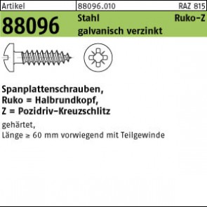 DIT88096 SPANPLATTENSCHR. ST. 3,5X 40-Z GALV.VERZ., HALBRUNDKOPF 