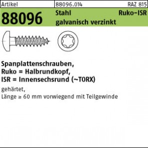 DIT88096 SPANPLATTENS. ST. 4,5X 60-T20 GALV.VERZ., HALBRUNDKOPF 