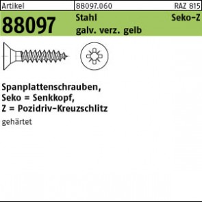 DIT88097 SPANPLATTENSCHR. ST. 4X40-Z GALV.VERZ. GELB CHROM., SEKO C 