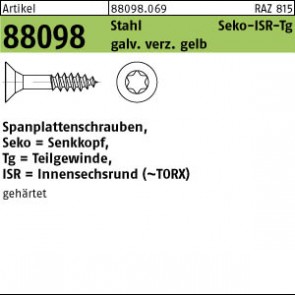 DIT88098 SPANPLATTENSCHR. STAHL 4X45/27 -T20 GALV.VERZ.C, SEKO C 