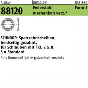 ART88120 SCHNORR-Scheiben Federstahl S 2,5 mechan. Zn