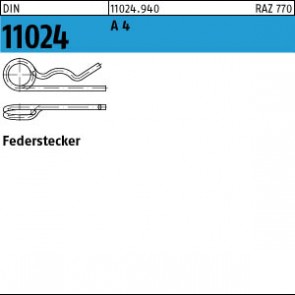 DIN11024 Federstecker 7 mm Drahtst�rke 6,3 mm A 4