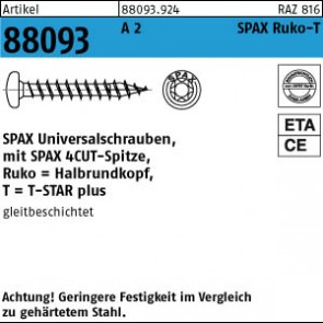 ABC-SPAX-S ART88093 A2 3x30/26-T10 Wellenschliff, RUKO, m VollGew