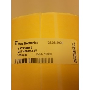 1-1768019-0 Etiketten EET,gelb    EET-4080V-4-W
