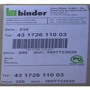 43172611003 Binder Magnetventilsteckverbinder