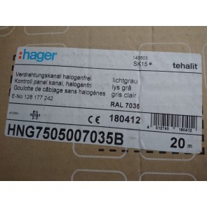 HNG7505007035B Verdrahtungskanal Lichtgrau RAL 7035 Hager