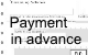 payment in advance